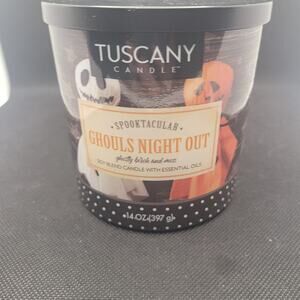 Tuscany Candle Spooktacular Ghouls Night Out 3 Wick Candle Ghost Birch Moss 14oz